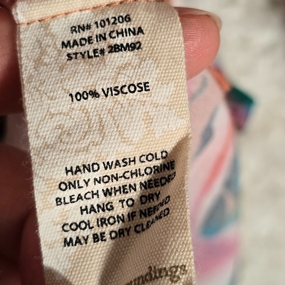 Soft Surroundings Shirt Womens Large Brown Button Up Long Sleeve Floral Boho - Picture 6 of 11